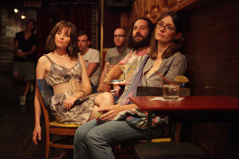Elizabeth Banks as Miranda, Paul Rudd as Ned and Emily Mortimer as Liz in "Our Idiot Brother."