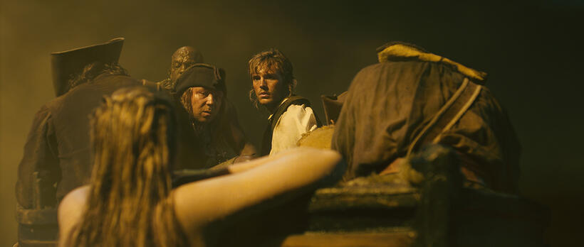 Gemma Ward as Tamara, Stephen Graham as Scrum and Sam Claflin as Philip Swift in "Pirates Of The Caribbean: On Stranger Tides."