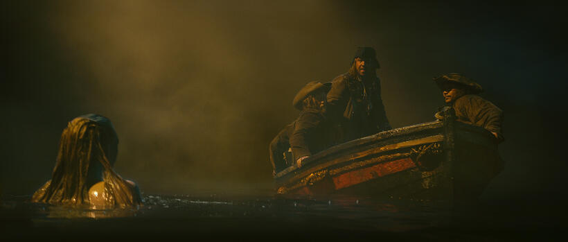 Gemma Ward as Tamara and Stephen Graham as Scrum in "Pirates Of The Caribbean: On Stranger Tides."