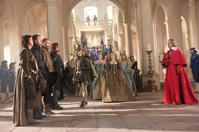 Logan Lerman, Luke Evans, Ray Stevenson, Matthew MacFadyen, Freddie Fox, Gabriella Wilde, Juno Temple and Christoph Waltz in "The Three Musketeers."