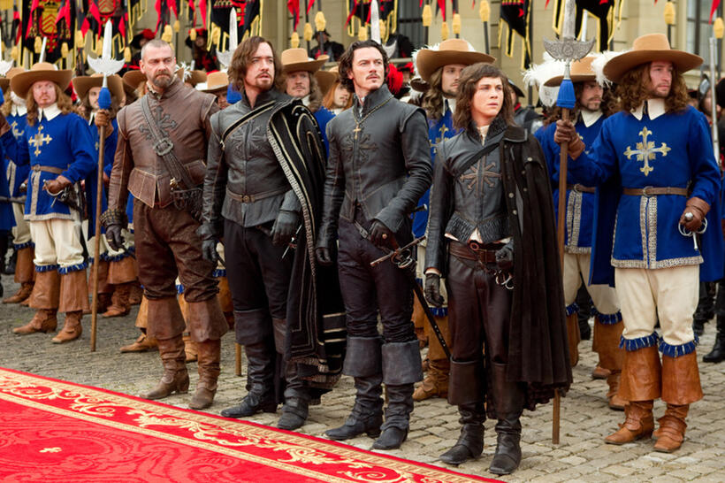 Ray Stevenson, Matthew Macfadyen, Luke Evans and Logan Lerman in "The Three Musketeers."