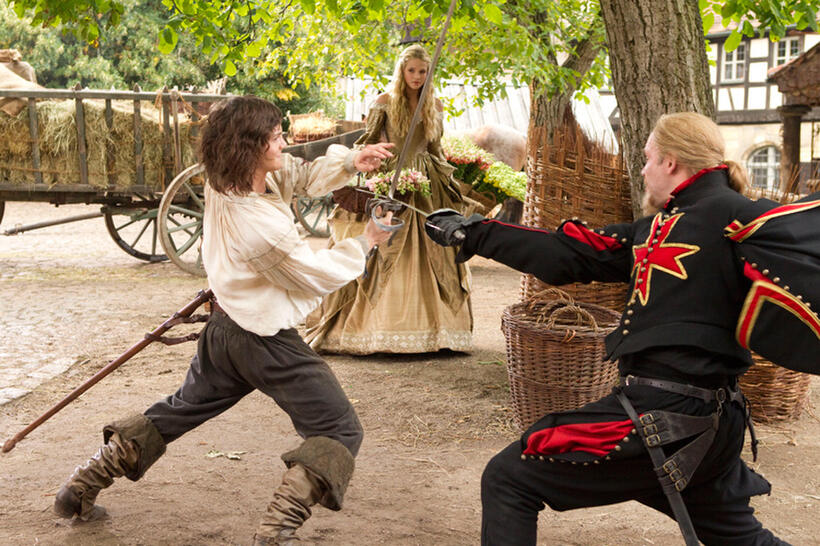 Logan Lerman, Gabriella Wilde and Carsten Norgaard in "The Three Musketeers."