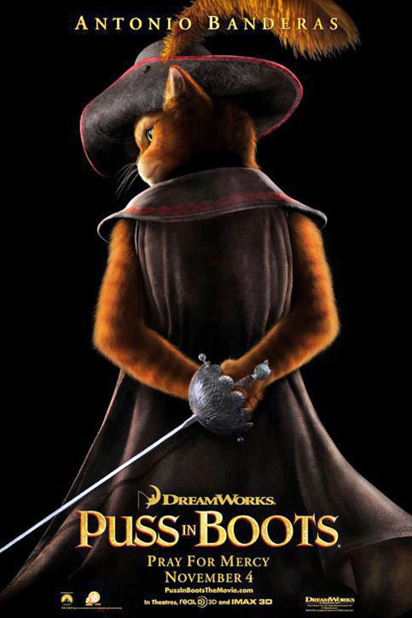 Poster art for "Puss in Boots 3D."