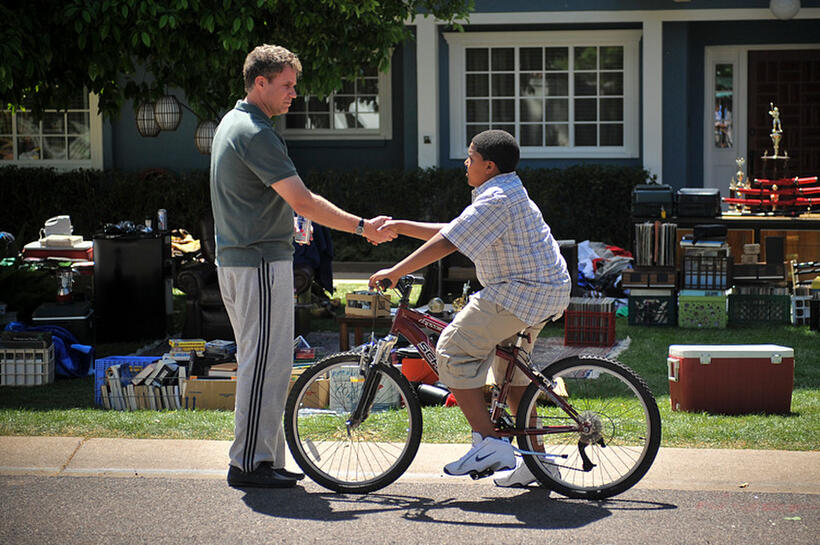 Will Ferrell as Nick Halsey and Christopher Jordan Wallace as Kenny Loftus in "Everything Must Go."