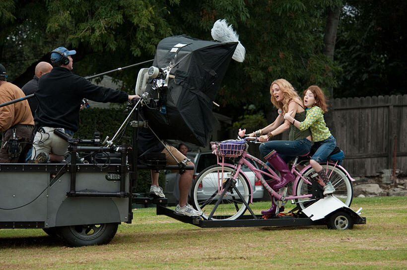 Heather Graham and Jordana Beatty on the set of "Judy Moody and the Not Bummer Summer."