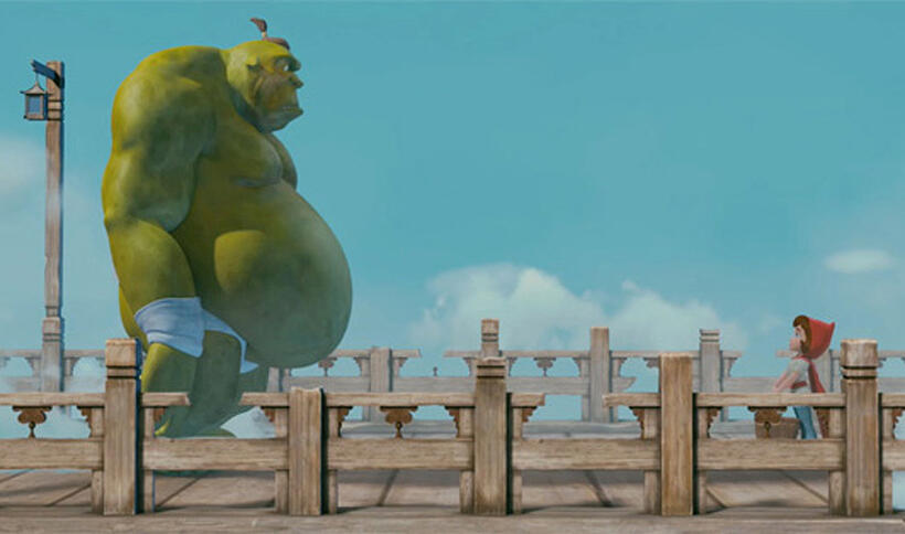 Moss the Troll voiced by David Allan Grier and Red voiced by Hayden Panetiere in "Hoodwinked Too! Hood vs. Evil."