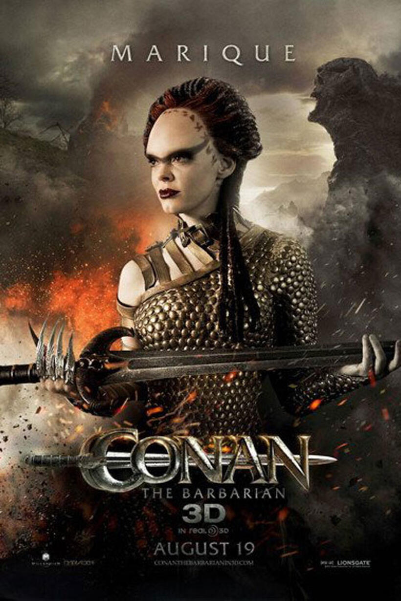Character poster for "Conan the Barbarian 3D."