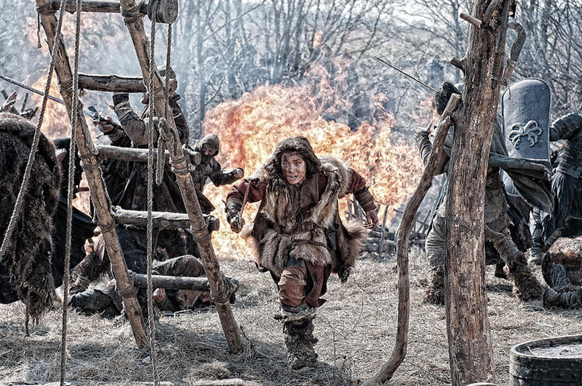 Leo Howard as Young Conan in "Conan the Barbarian."