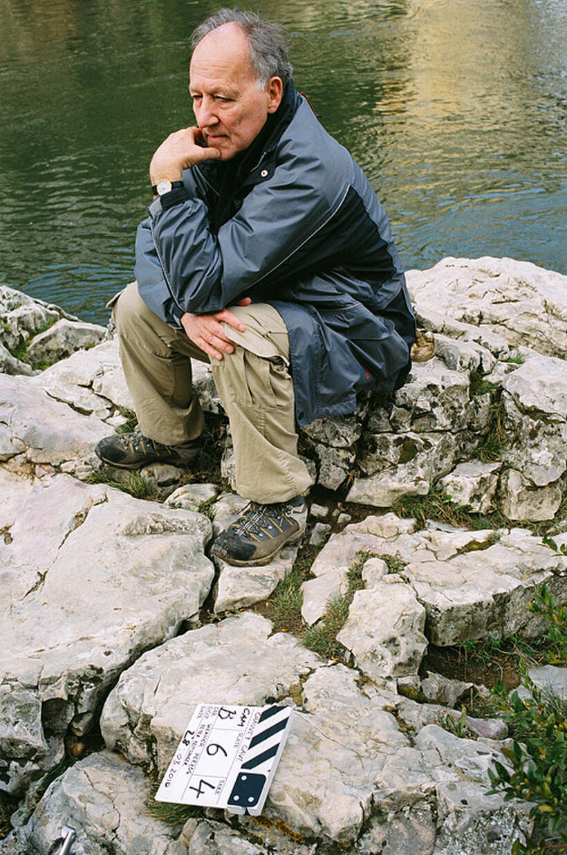 Werner Herzog on the set of "Cave of Forgotten Dreams."