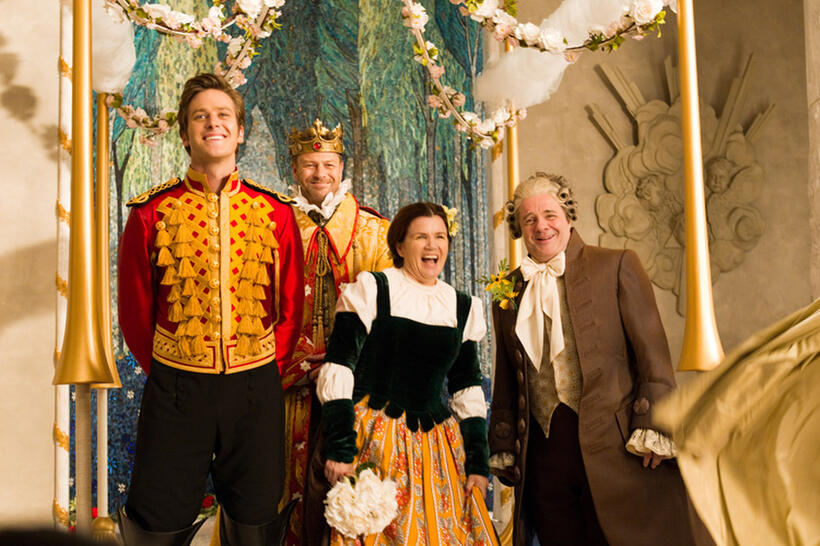 Armie Hammer, Sean Bean, Mare Winningham and Nathan Lane in "Mirror Mirror."