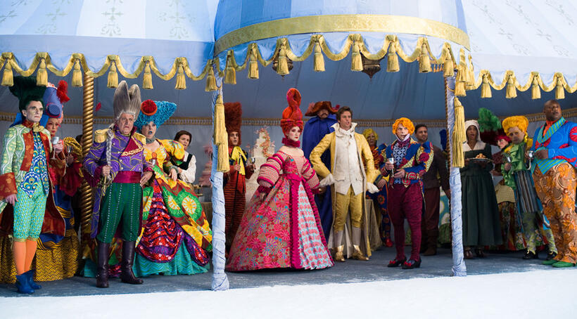 Michael Lerner, Kathleen Fee, Mare Winningham, Armie Hammer and Arthur Holden in "Mirror Mirror."