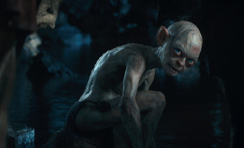 Andy Serkis as Gollum in "The Hobbit: An Unexpected Journey."