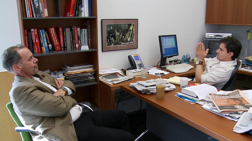 David Carr and Bruce Headlam in "Page One: Inside the New York Times."