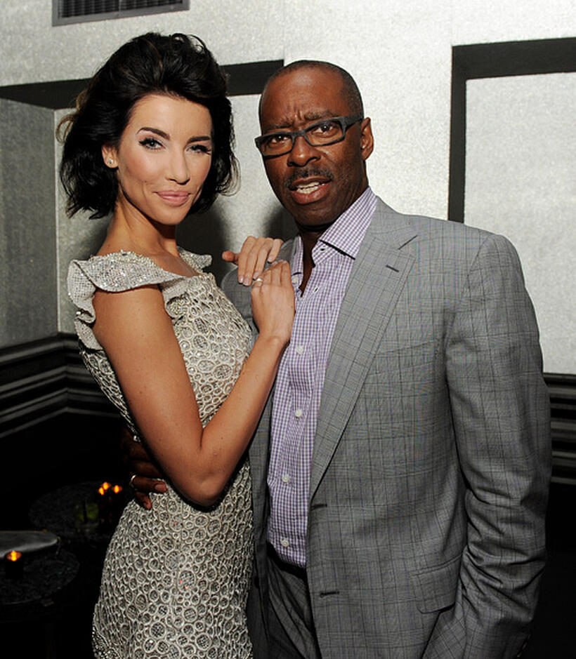 Jacqueline MacInnes-Wood and Courtney Vance at the California premiere of "Final Destination 5."