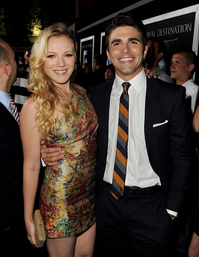 Emma Bell and Miles Fisher at the California premiere of "Final Destination 5."