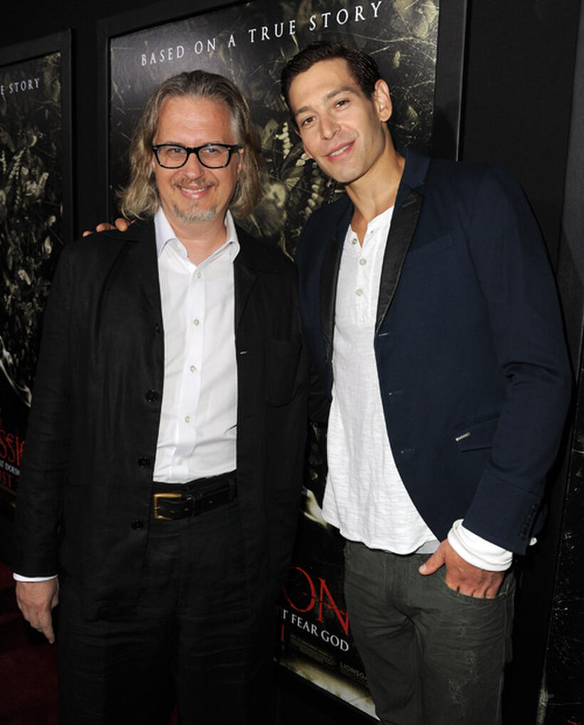 Anton Sanko and Matisyahu at the California premiere of "The Possession."
