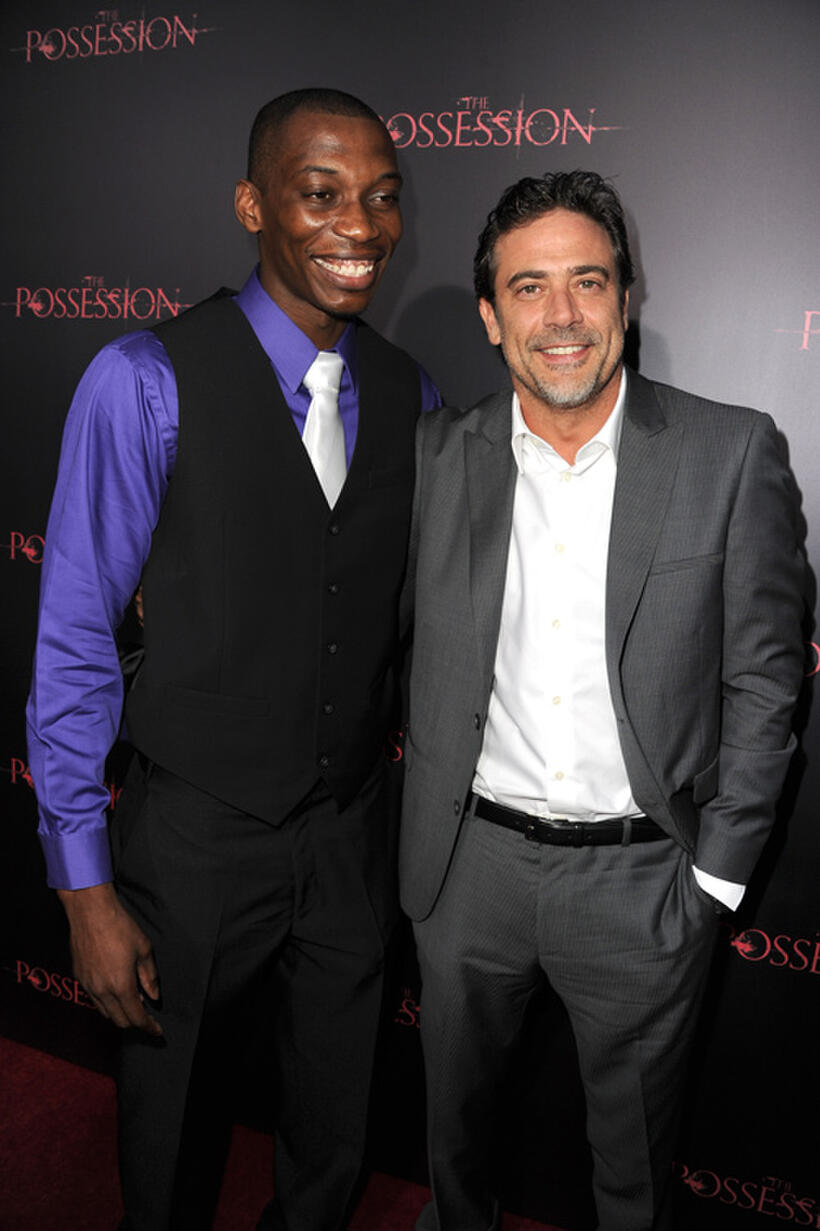 Nana Gbewonyo and Jeffrey Dean Morgan at the California premiere of "The Possession."