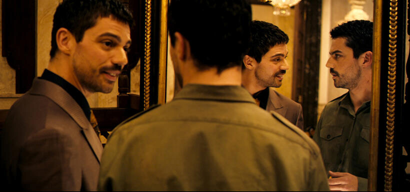 Dominic Cooper as Uday Hussein and Dominic Cooper  as Latif Yahia in "The Devil's Double."