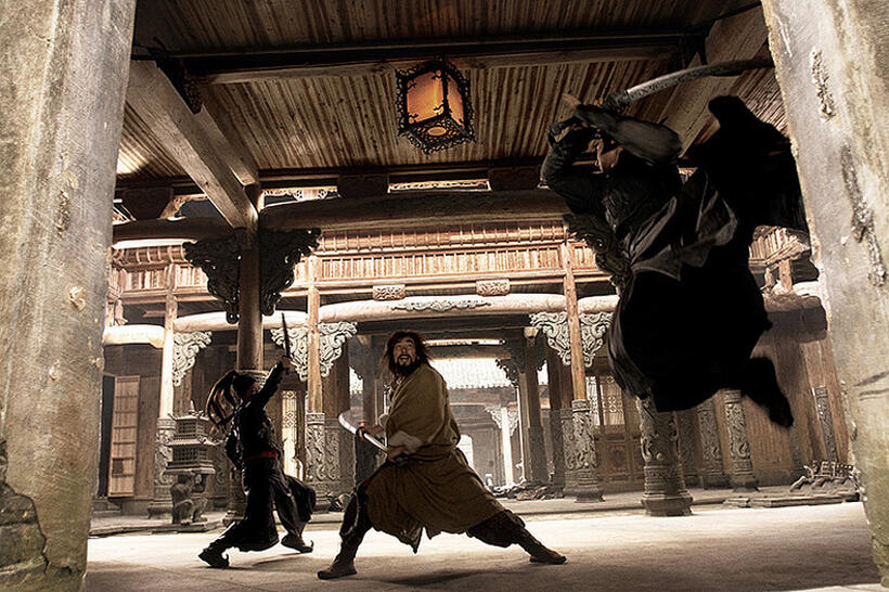 Jiang Luxia as Iron Maiden, Vincent Zhao as Su Can and Will Liu as Iron Lad in "True Legend."