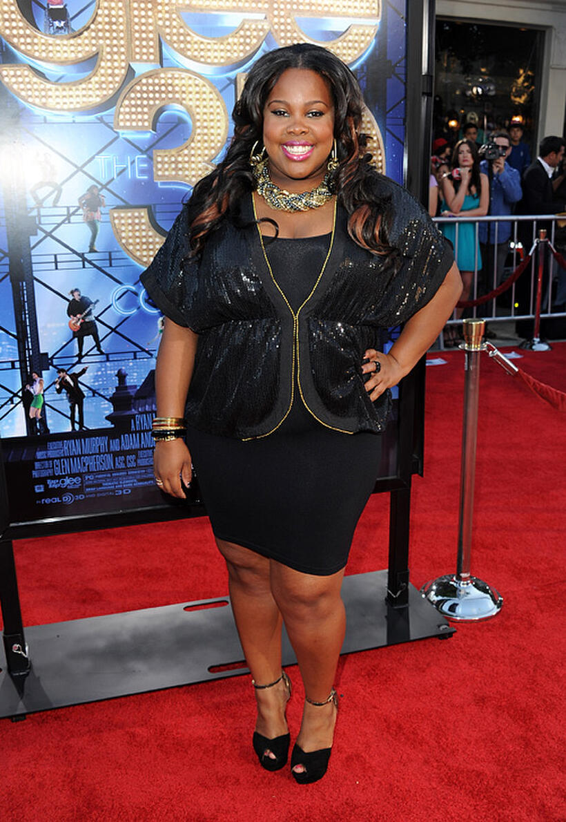 Amber Riley at the California premiere of "Glee The Concert Movie."