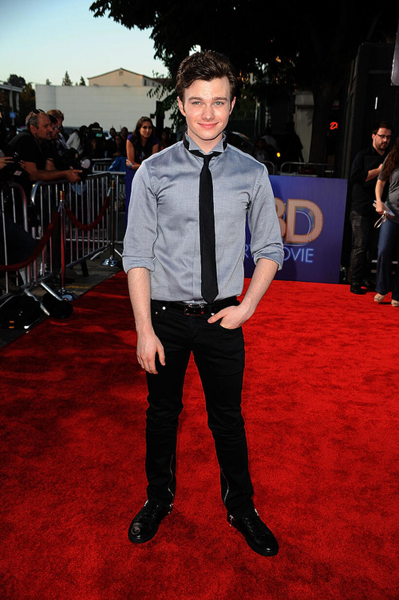 Chris Colfer at the California premiere of "Glee The Concert Movie."