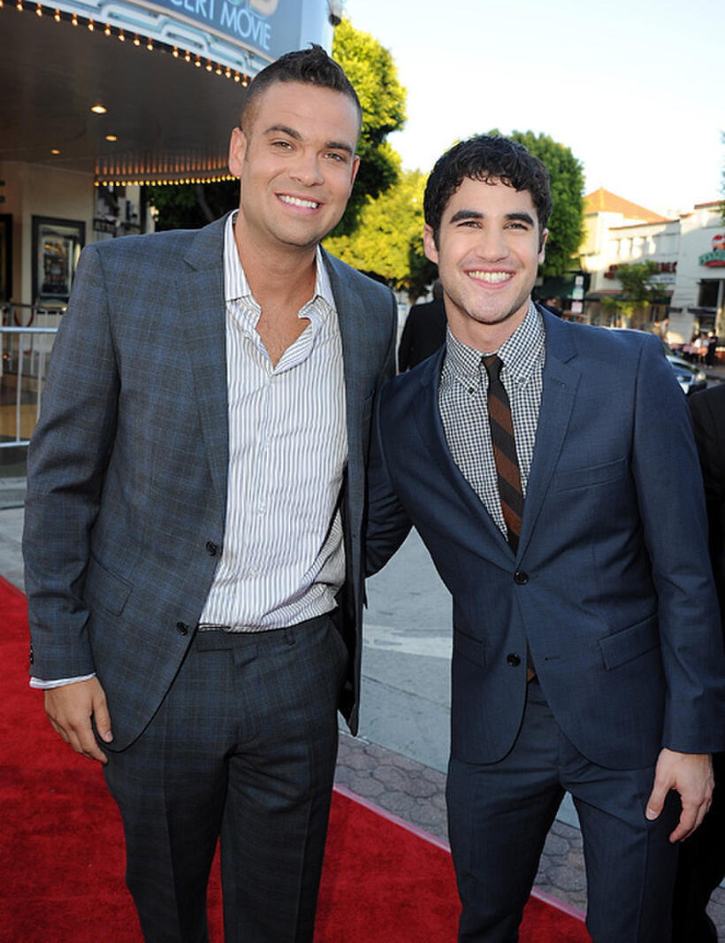 Mark Salling and Darren Criss at the California premiere of "Glee The Concert Movie."