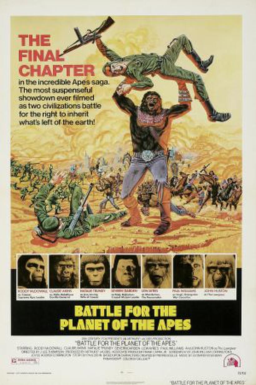 Poster art for "Battle for the Planet of the Apes."