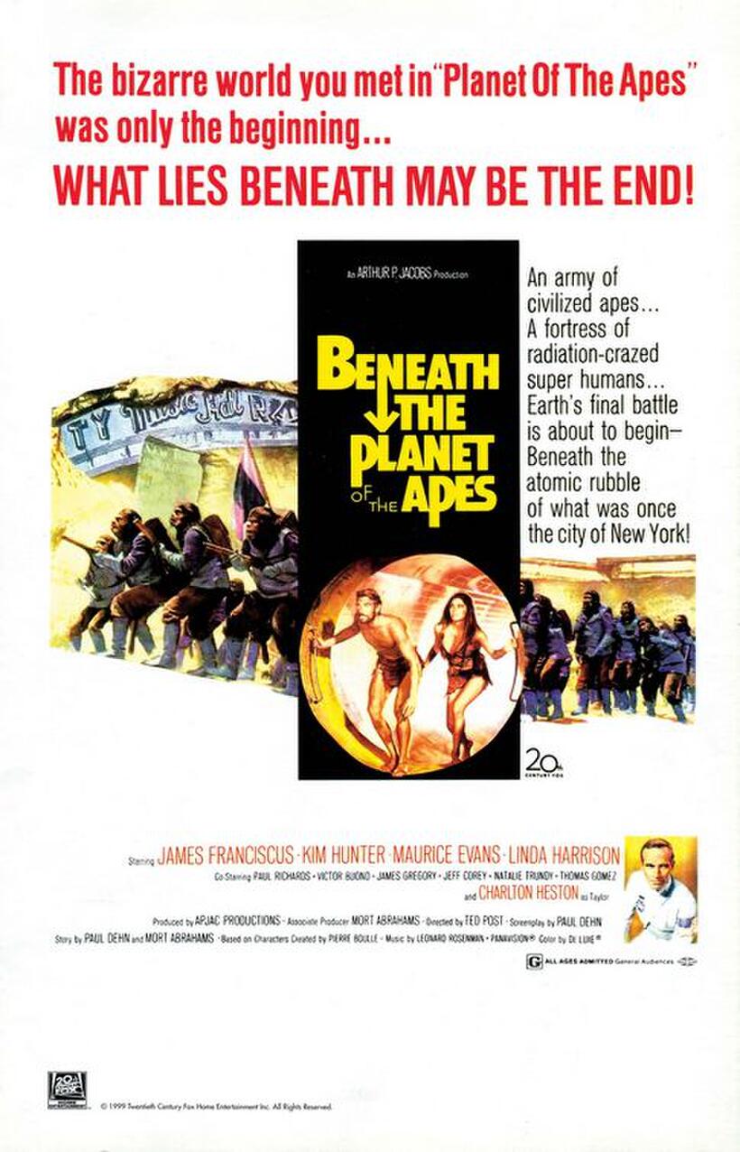 Poster art for "Beneath the Planet of the Apes."