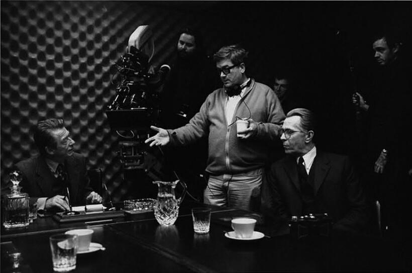 Director Tomas Alfredson on the set of "Tinker Tailor Soldier Spy."