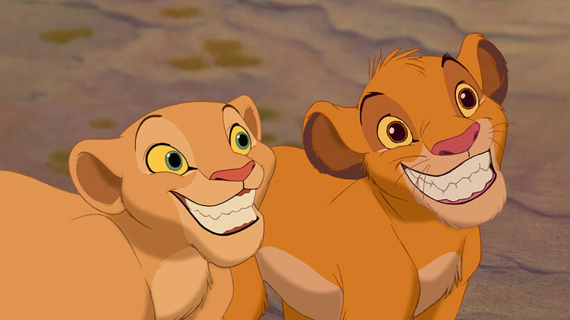 Nala voiced by Niketa Calame and Simba voiced by Jonathan Taylor Thomas in "The Lion King 3D."