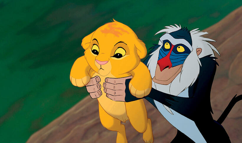 Simba and Rafiki in "The Lion King 3D."