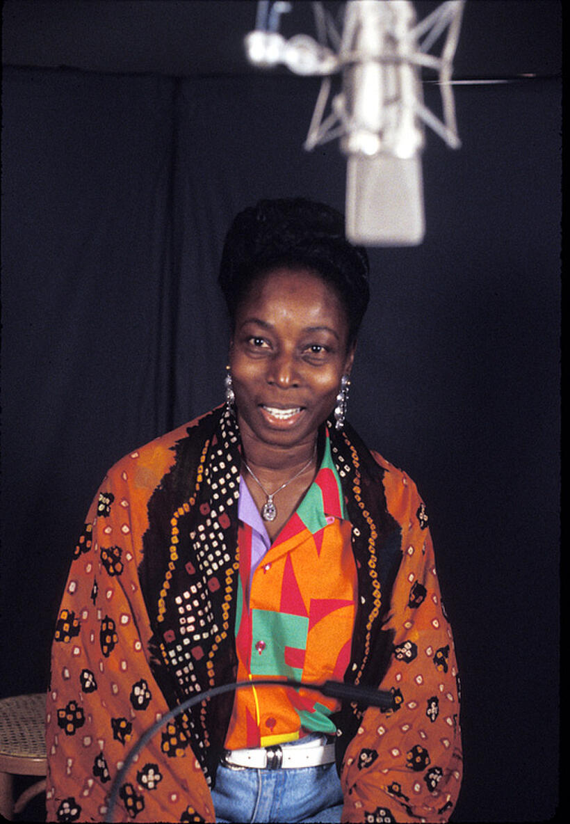 Madge Sinclair on the set of "The Lion King 3D."