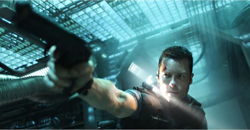 Guy Pearce as Snow in "Lockout."