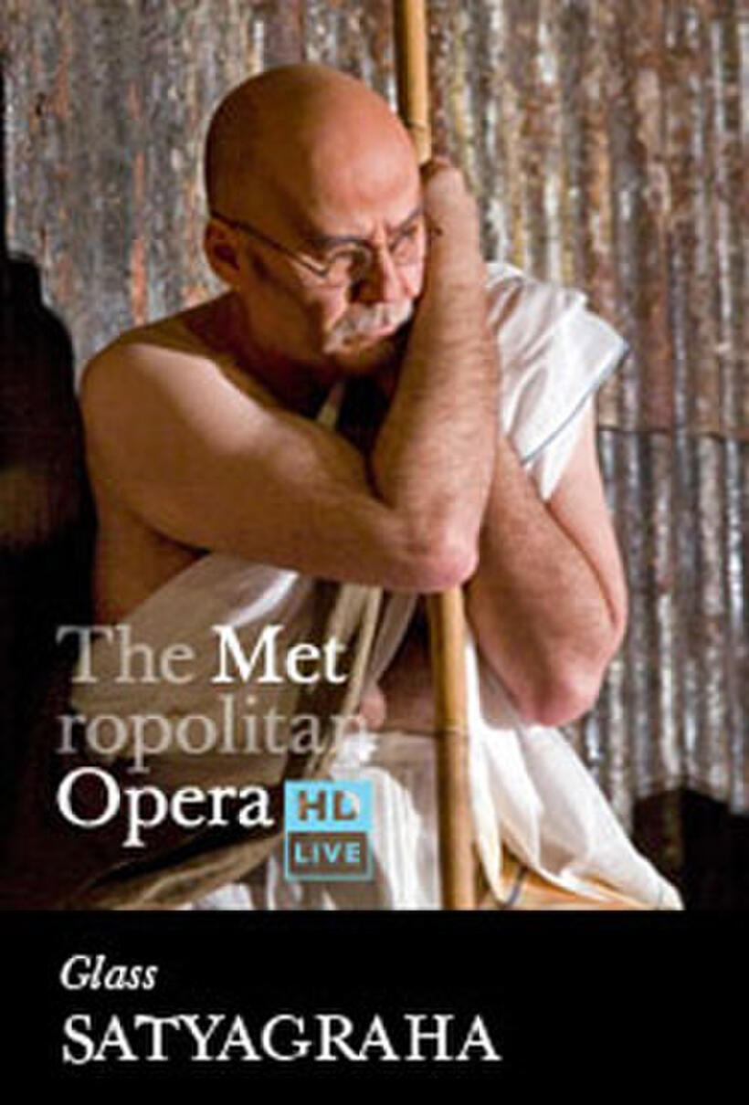 Poster art for "The Metropolitan Opera: Satyagraha Encore."