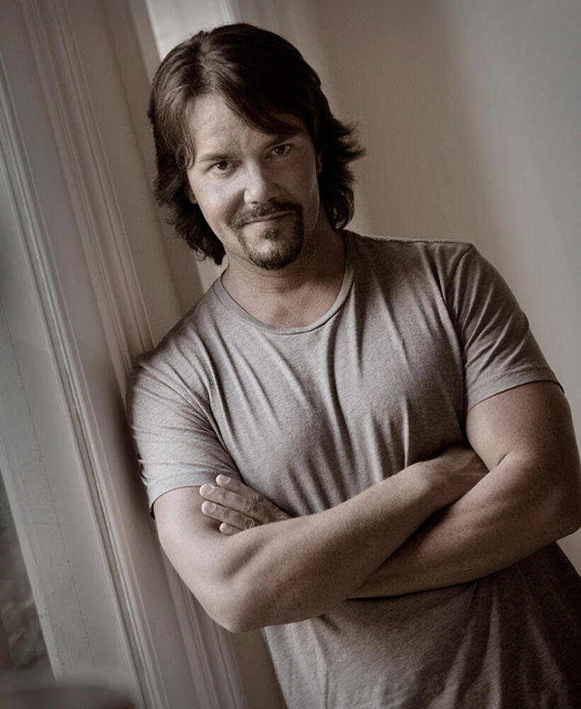 Screenwriter Jason Keller on the set of "Machine Gun Preacher."