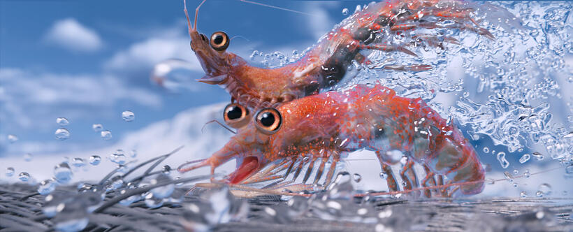Will The Krill voiced by Brad Pitt and Bill The Krill voiced by Matt Damon in "Happy Feet Two."