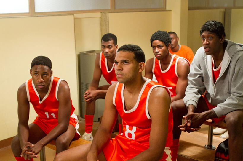 Corey Brewer, Jared Dudley and Larry Sanders in "Movie 43."