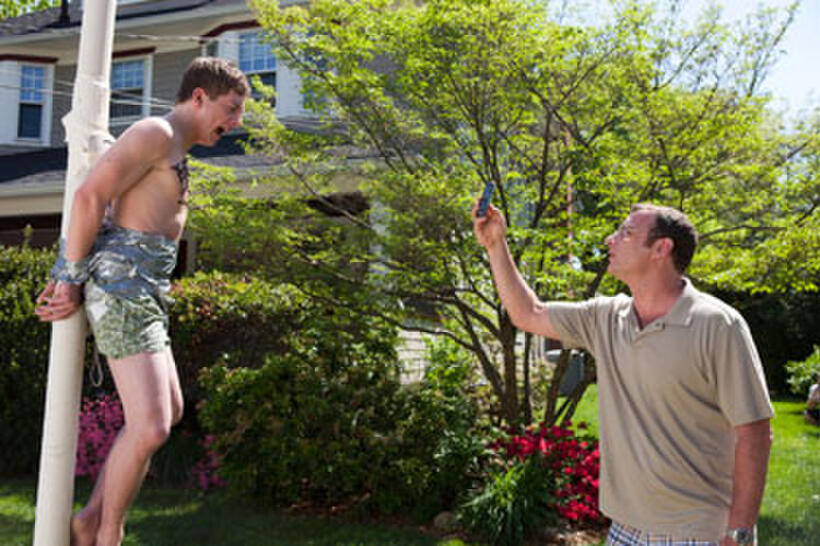 Liev Schreiber and Jeremy Allen White in "Movie 43."