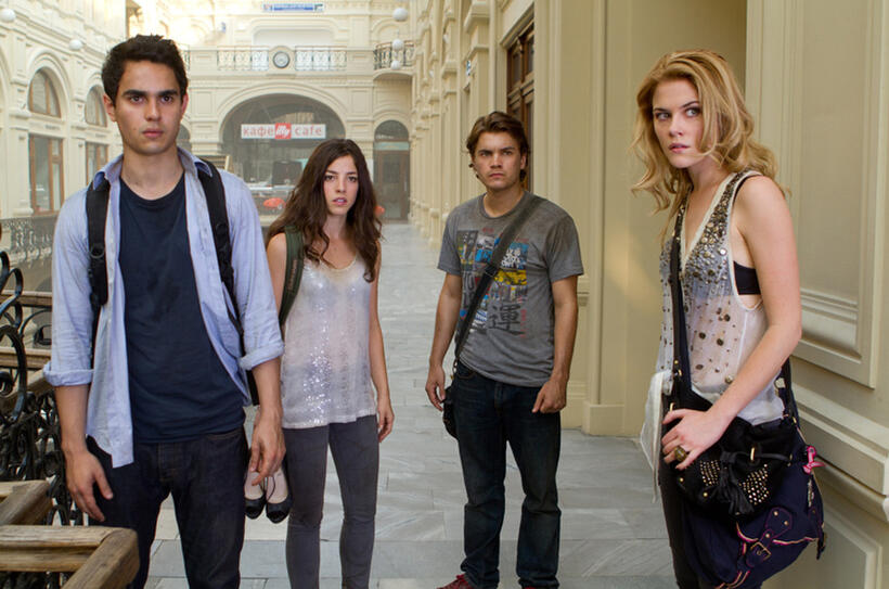 Max Minghella, Olivia Thirlby, Emile Hirsch and Rachael Taylor in "The Darkest Hour."