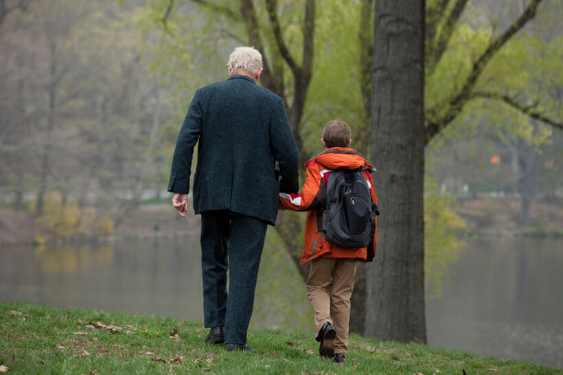 Max Von Sydow as The Renter and Thomas Horn as Oskar Schell in "Extremely Loud & incredibly Close."