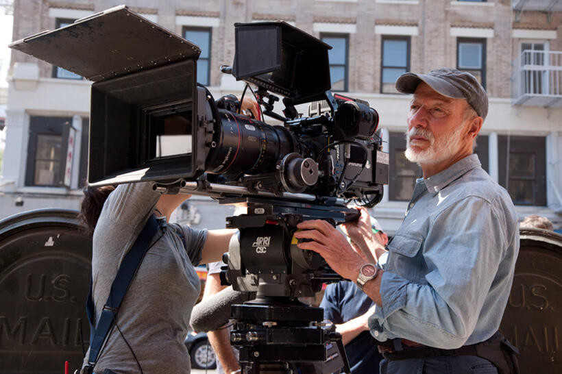 Director Chris Menges on the set of "Extremely Loud & incredibly Close."