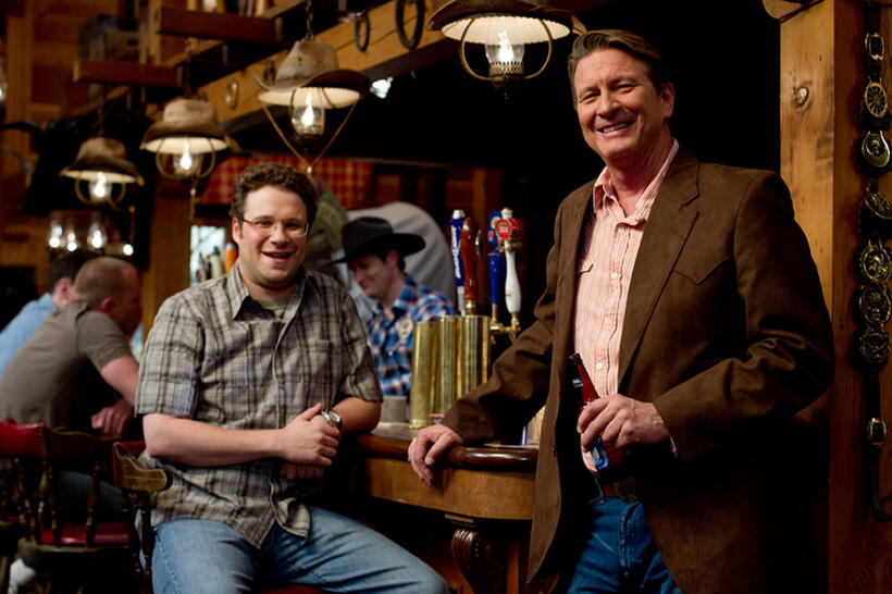 Seth Rogen as Andrew Brewster and Brett Cullen as Ben Graw in "The Guilt Trip."