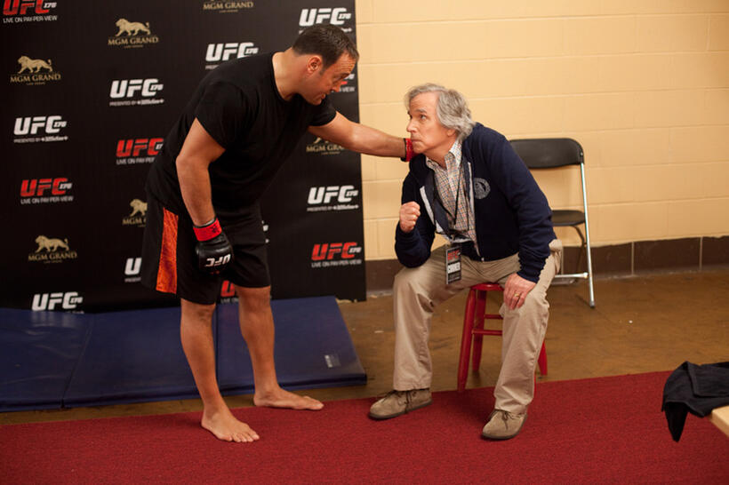 Kevin James as Scott Voss and Henry Winkler as Marty Streb in "Here Comes the Boom."