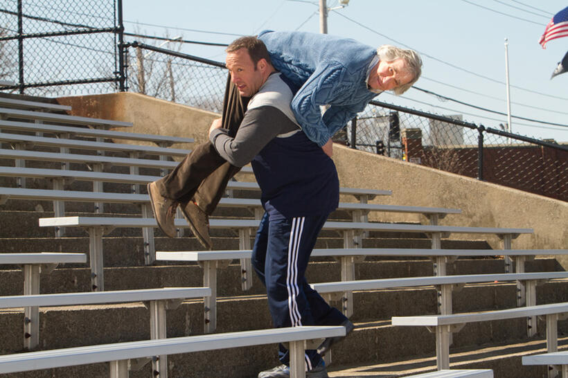 Kevin James as Scott Voss and Henry Winkler as Marty in "Here Comes the Boom."