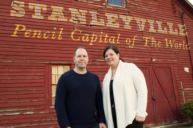 Producer Scott Sanders and executive producer Mara Jacobs on the set of "The Odd Life of Timothy Green."