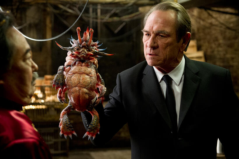 Keone Young and Tommy Lee Jones in "Men in Black III."