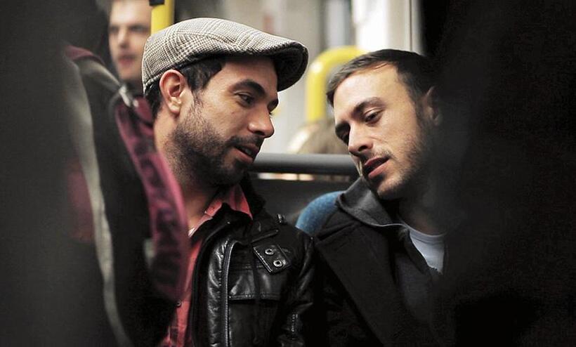 Tom Cullen as Russel and Chris New as Glen in "Weekend."