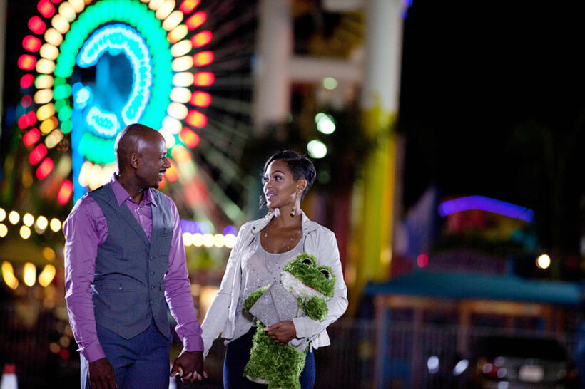 Romany Malco as Zeke and Meagan Good as Mya in "Think Like a Man."