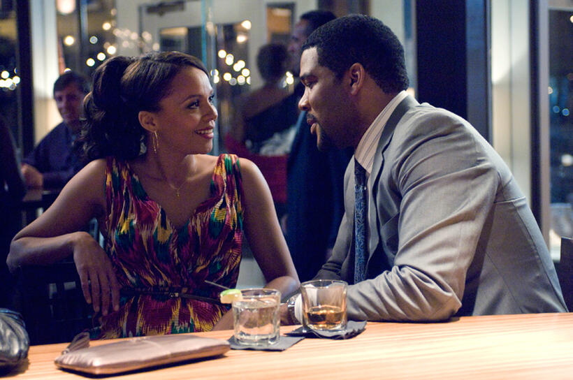 Carmen Ejogo and Tyler Perry in "Alex Cross."