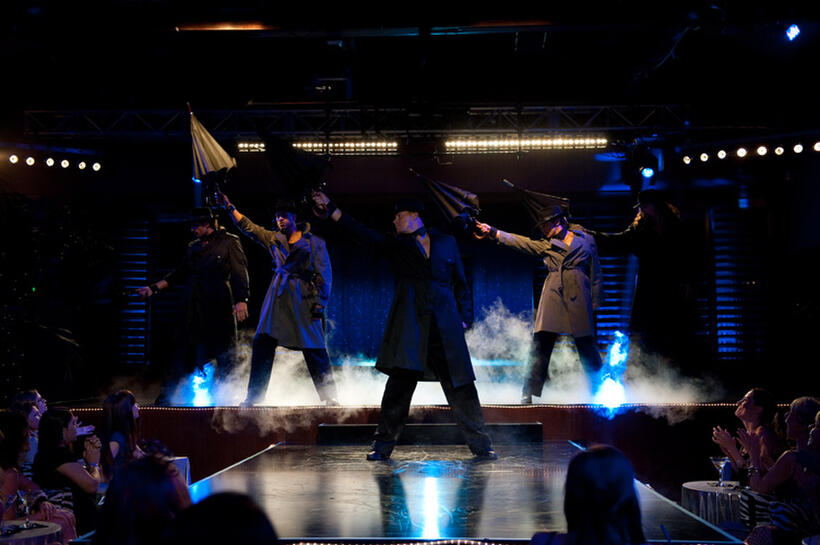 Joe Manganiello as Big Dick Richie, Adam Rodriguez as Tito, Channing Tatum as Mike, Matt Bomer as Ken and Kevin Nash as Tarzan in "Magic Mike."